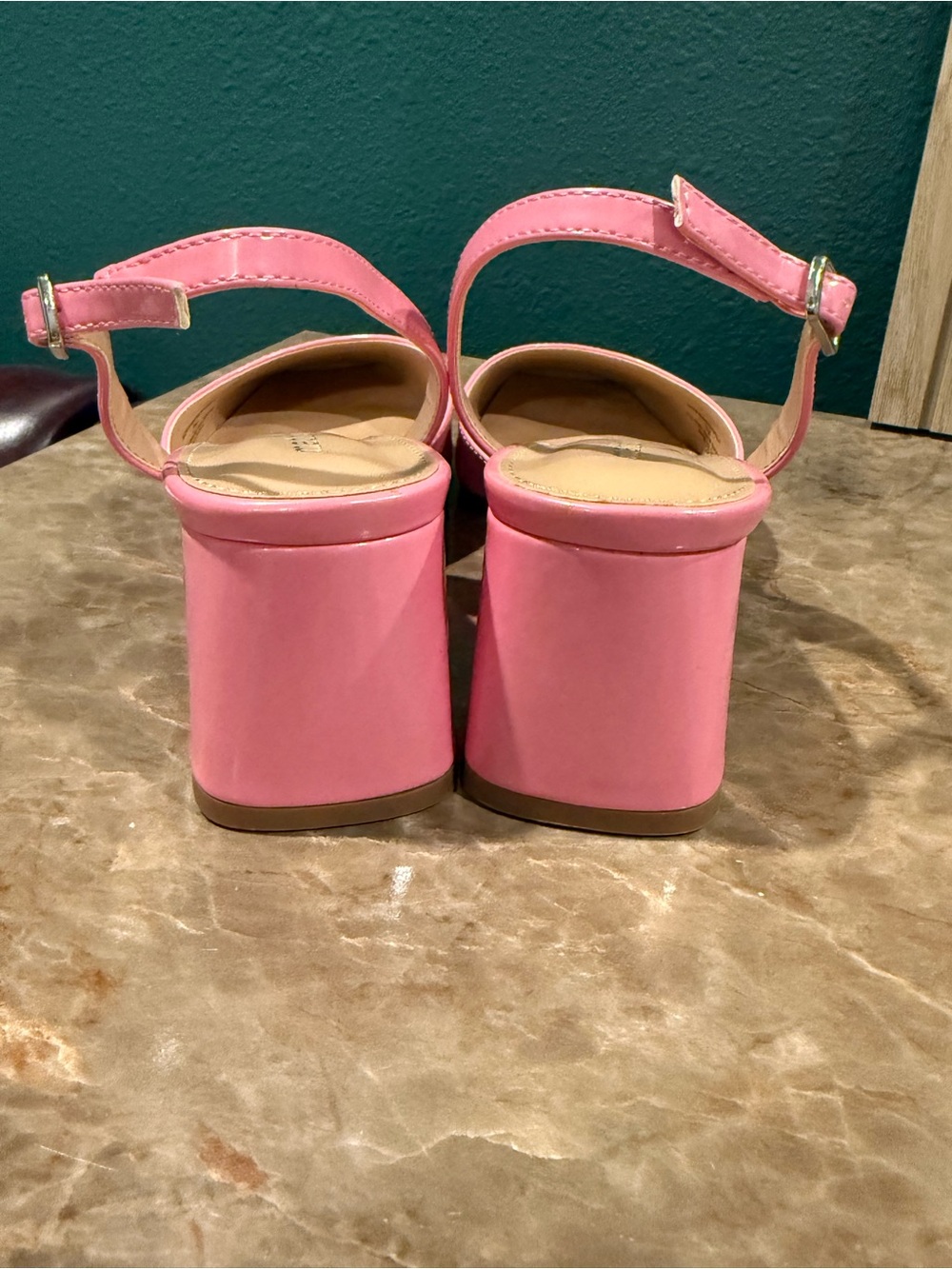Madden Girl Bubblegum Pink Slingback Block Heels - Picture 4 of 7